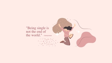 Free Singles Awareness Day Quote Youtube Banner Template to Edit Online