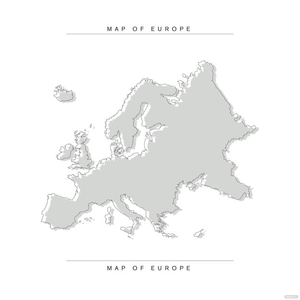 Minimalist Europe Map Vector
