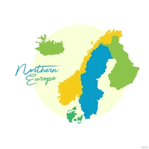 Northern Europe Map Vector