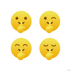 Shh Smiley Vector