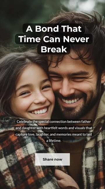 Free Father Daughter Whatsapp Status Template to Edit Online