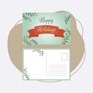 Holiday Postcard Illustration
