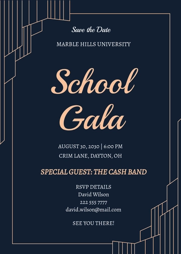 Free School Gala Invitation Template to Edit Online