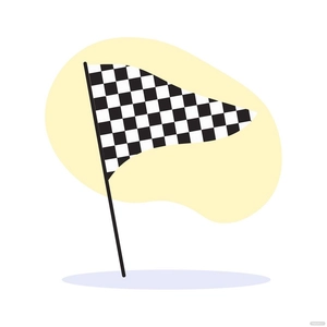 Single Checkered Flag Vector