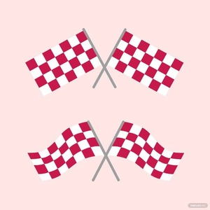Red Checkered Flag Vector