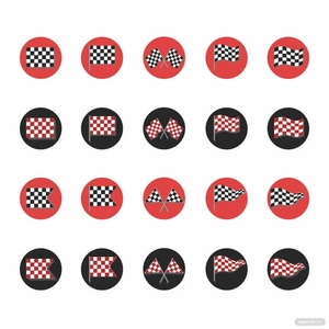 Small Checkered Flag Vector