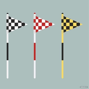 Triangle Checkered Flag Vector