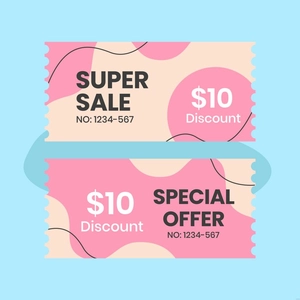 Pink Coupon Illustration