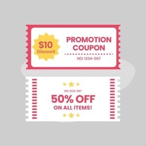 Transparent Coupon Illustration