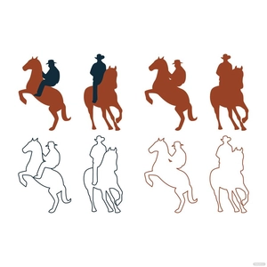 Cowboy Horse Vector