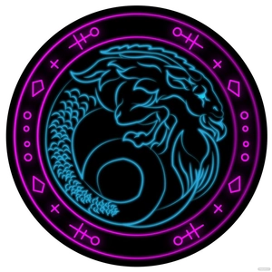 Neon Capricorn Vector