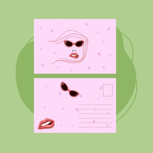 Fashion Postcard Illustration