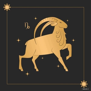 Gold Capricorn Vector