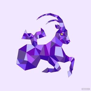 Geometric Capricorn Vector