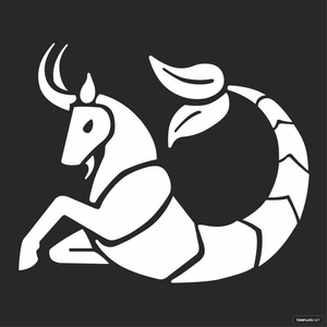 White Capricorn Vector
