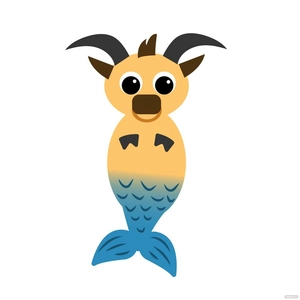 Cartoon Capricorn Vector