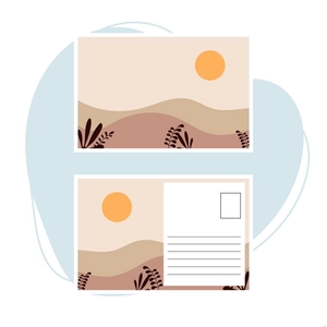 Modern Postcard Illustration