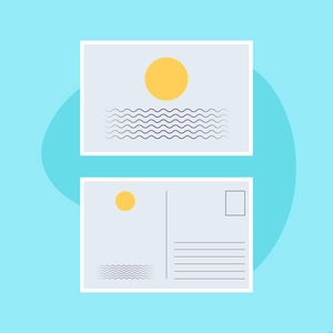 Minimalist Postcard Illustration