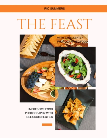 Free Photo Collage Cookbook Cover Template to Edit Online