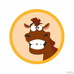 Funny Horse Vector