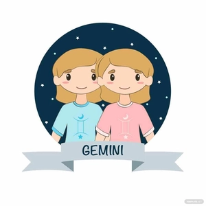 Cute Gemini Vector