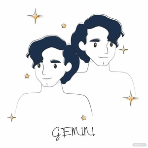 Doodle Gemini Vector