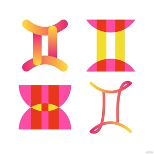 Abstract Gemini Sign Vector