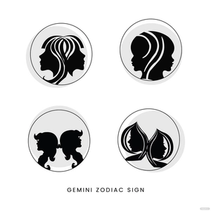 Gemini Zodiac Sign Vector