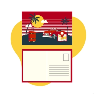 Vacation Postcard Illustration