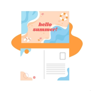 Summer Postcard Illustration