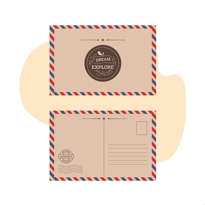 Vintage Postcard Illustration