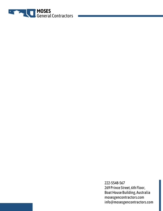 General Contractor Letterhead Template