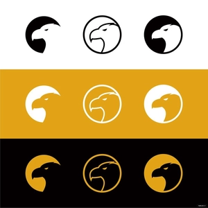 Round Eagle Vector