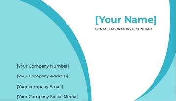 Free Minimalist Dental Business Card Template to Edit Online