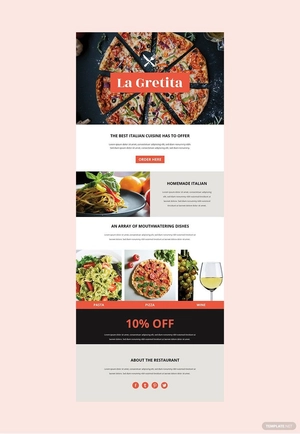 Restaurant Email Newsletter Template