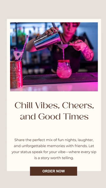 Free Bar Whatsapp Status Template to Edit Online