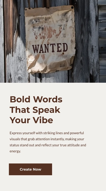 Free Wanted Whatsapp Status Template to Edit Online