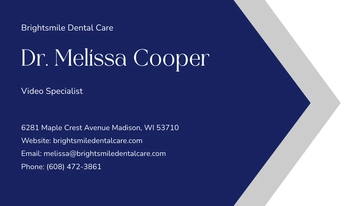 Free Family Dental Business Card Template to Edit Online