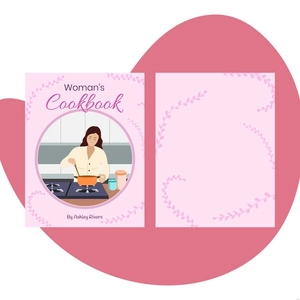 Woman Cookbook Illustration