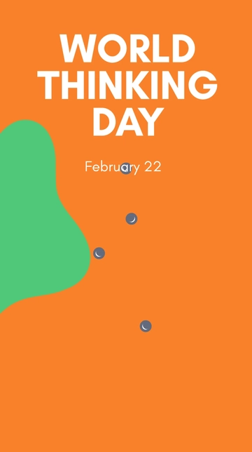 Free World Thinking Day Whatsapp Post Template to Edit Online