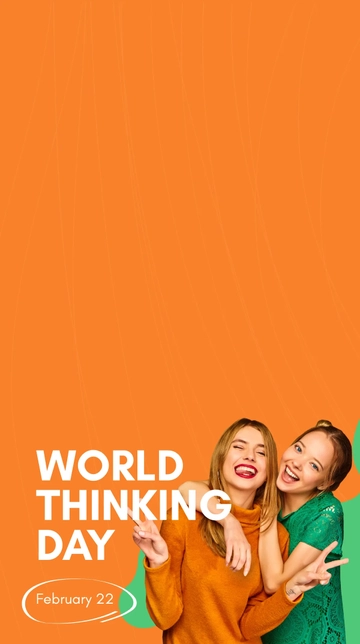 Free World Thinking Day Snapchat Geofilter Template to Edit Online