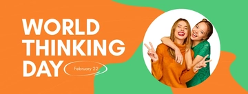 Free World Thinking Day Facebook Cover Template to Edit Online