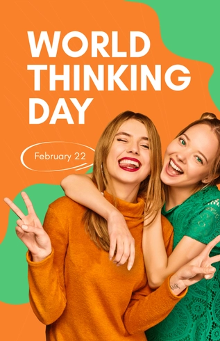 Free World Thinking Day Poster Template to Edit Online