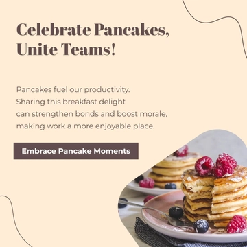 Free National Pancake Day Linkedin Post Template to Edit Online