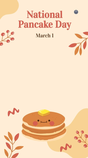 Free National Pancake Day Snapchat Geofilter Template to Edit Online