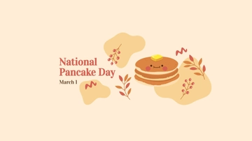 Free National Pancake Day Youtube Banner Template to Edit Online