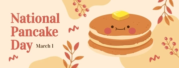 Free National Pancake Day Facebook Cover Template to Edit Online
