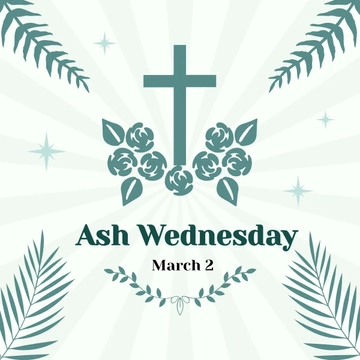 Free Ash Wednesday Instagram Post Template to Edit Online