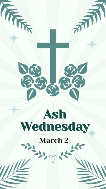 Free Ash Wednesday Instagram Story Template to Edit Online