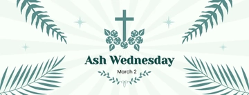 Free Ash Wednesday Facebook Cover Template to Edit Online